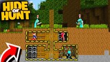 we made a HIDDEN Minecraft Base INSIDE of a TREE! - Hide or Hunt #1