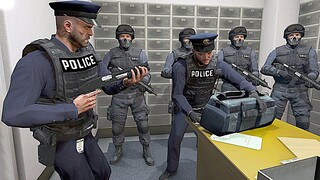 GTA 5 - BAD👮Cop Michael, Franklin and Trevor Robbing Bank with Swat!(Paleto Bank Shootout Rampage)
