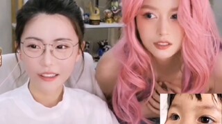 Zhou Shuyi's live broadcast shows that Zhou's eyes are full of envy when she sees Shubao's cosplay