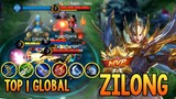 Perfect Gameplay Zilong! [ Zilong Top 1 Global ] - Mobile Lgends