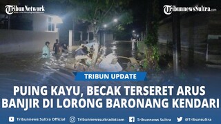 Banjir di Lorong Baronang Kelurahan Sodohoa Kendari, Ketinggian Air Mencapai Pinggang Orang Dewasa