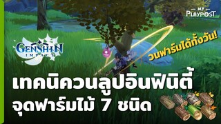 Genshin Impact จุดฟาร์มไม้ 7 ชนิดด้วยเทคนิควนลูปอินฟินิตี้!