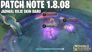 LING NERF, YVE NERF, JADWAL RILIS SKIN BARU - PATCH NOTE 1.8.08 MOBILE LEGENDS