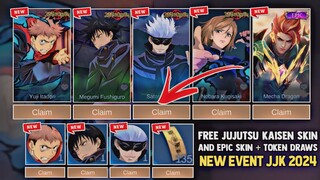 NEW JJK EVENT 2024! FREE JUJUTSU KAISEN SKIN AND EPIC SKIN + TOKEN DRAW! FREE SKIN! | MOBILE LEGENDS