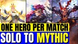 Reaching MYTHIC Using Every Hero Only ONCE! | Mobile Legends