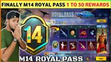 Finally 😍 Month 14 Royal Pass 1 To 50 Rewards | M14 Royal Pass Leaks | M14 Royal Pass Bgmi