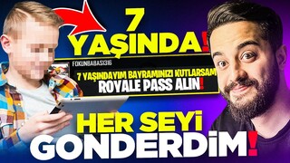 7 YAŞINDA ÇOCUK BAYRAM HARÇLIĞI YERİNE ROYALE PASS İSTEDİ! (BAYRAM ÖZEL) PUBG Mobile