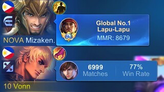 I MET TOP 1 GLOBAL LAPU-LAPU IN HIGH RANK!! ( auto win😱 )