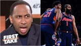 "Embiid & Harden are ruining basketball" - Stephen A. reacts to Sixers past Knicks 123-108