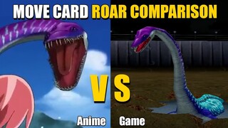 Dinosaur King Comparison (Game VS Anime) All Move Card Roar 恐竜キング
