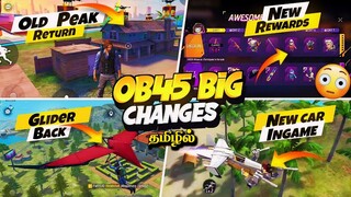 😮 OB45 BIG CHANGES 🔥 OLD PEAK + NEW MISSIONS 🥵 || OB45 ADAVANCE SERVER UPDATES FREE FIRE IN TAMIL