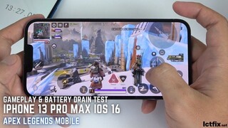 iPhone 13 Pro Max Apex Legends Mobile Gaming test | IOS 16