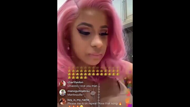 Cardi B Does A Mukbang Eating Lobster On Live