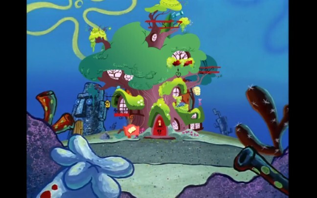 Who lives in the big tree house in the deep sea?