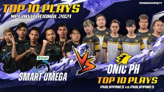 OMEGA vs ONIC PH TOP 10 PLAYS OF THE GAME | MPLI 2021