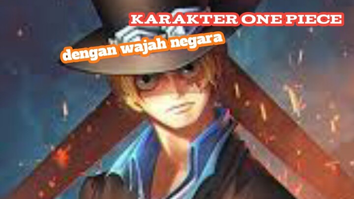 karakter one piece dengan wajah negara