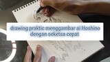 drawing praktic menggambar ai hoshino by basla