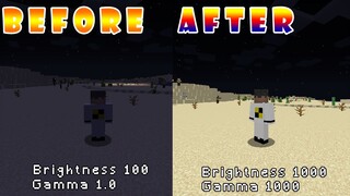 How to Make your Minecraft World BRIGHTER at night like DREAM in MINECRAFT (WORKS ALL JAVA VERSION)