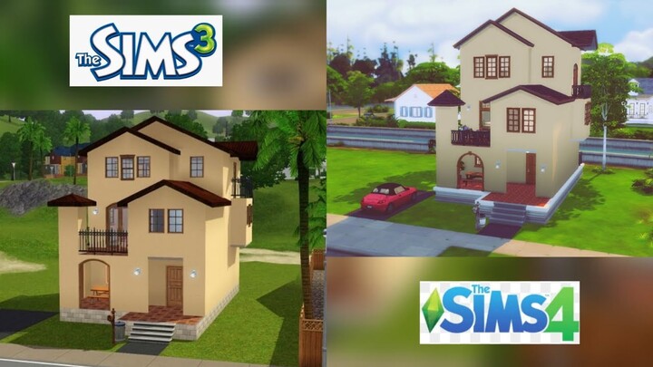 The Sims 3 House but in Sims 4 (Inspired/NO CC) - TS4 [SPEED BUILD]