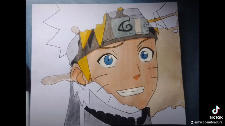 Naruto uzumaki (drawing challenge using coffee)