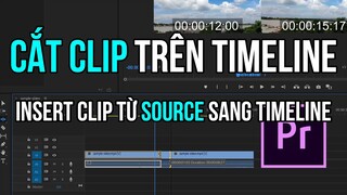 Cắt Video Clip Trên Timeline, Insert Clip Thô Từ Bảng Source Sang Timeline Premiere Pro | Bài 13