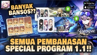 BANYAK BANSOS DI PATCH 1.1 NANTI?! RECAP SPECIAL PROGRAM 1.1!! | Honkai: Star Rail