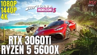 Forza Horizon 5 | Ryzen 5 5600x + RTX 3060Ti | 1080p, 1440p, 4K benchmarks!