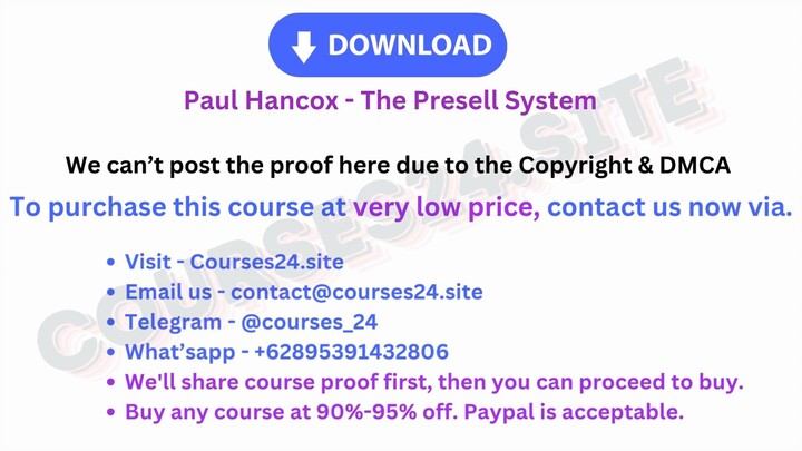 Paul Hancox - The Presell System