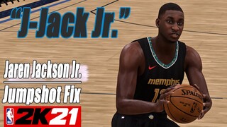 Jaren Jackson Jr  Jumpshot Fix NBA2K21 with Side-by-Side Comparison