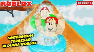 BANG BOY DAN CACA LIBURAN KE WATERBOOM TERBESAR DI ROBLOX ft @Shasyaalala - BROOKHAVEN ROLEPLAY