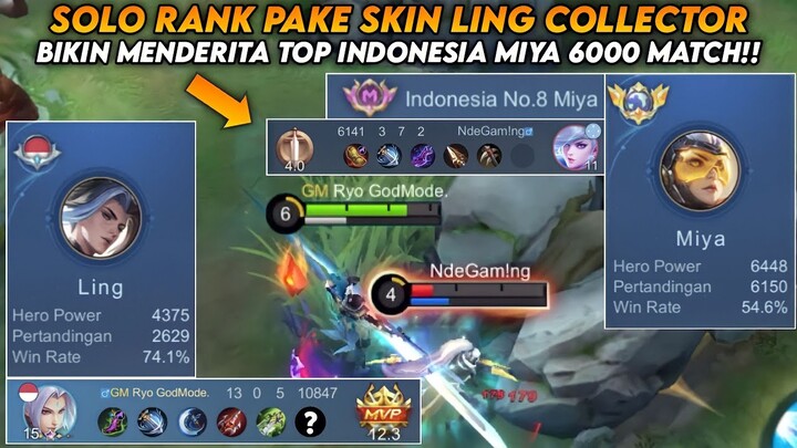 BIKIN MENDERITA TOP INDONESIA MIYA 6000 MATCH!! | TOP GLOBAL LING - Mobile Legends