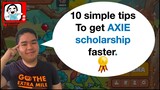 Axie Scholarship | 10 Simple Tips Para Makakuha ng scholarship nang mas mabilis