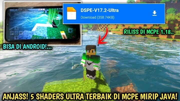 SHADERS JAVA AKHIRNYA BISA DI ANDROID😲! BEST NEW 5 SHADERS ULTRA REAL FOR MINECRAFT PE/PC 1.18+ 🤯