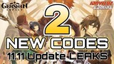 2 New Released Promo CODES Genshin Impact | 11.11 Update Leaks