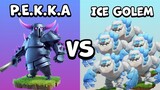 Every Level P.E.K.K.A VS Every Level Ice Golem | Clash of Clans