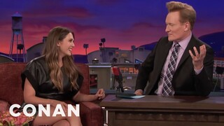 Elizabeth Olsen Teaches Conan Russian Curse Words | CONAN on TBS