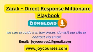 Zarak – Direct Response Millionaire Playbook