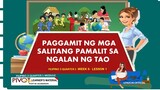 FILIPINO 3 | PAGGAMIT NG MGA SALITANG PAMALIT SA NGALAN NG TAO | QUARTER 1 | WEEK 5