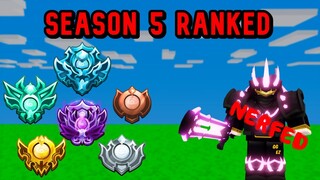 Roblox Bedwars Season 5 Ranked Update