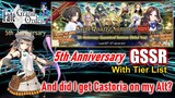 [FGO NA] GSSR Rolls - Who will I get? | 5th Anniversary Lucky Bag Summons