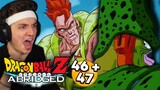 ANDROID 16 VS. CELL WAS HYPE!! | DBZ: Abridged REACTION Episode 46 + 47