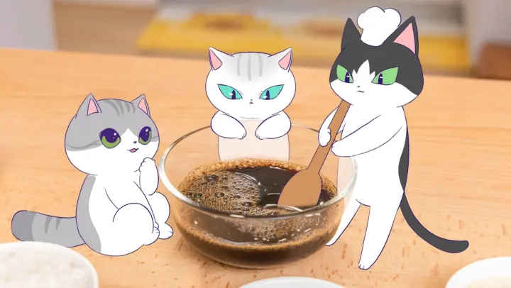 [DIY] Making Delicious Ice Powder With Cute Cats