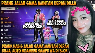 PRANK HABIS JALAN SAMA MANTAN DEPAN PACAR, AUTO MARAH SAMPE WA DI BLOK!! - GARENA FREEFIRE