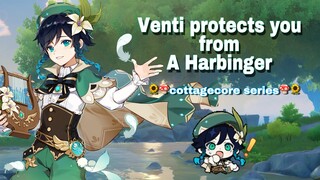 Venti Protects You From a Harbinger (cottagecore series) (featuring GenshinsleepASMR as Scaramouche)