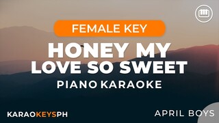 Honey My Love So Sweet - April Boys (Female Key - Piano Karaoke)