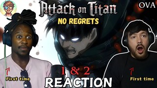 Levi!!! FIRST TIME reacting to ATTACK ON TITAN | OVA - No regrets 1 and 2 REACTION (w/Subtitles)