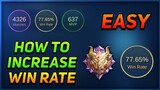 How To Increase Win Rate In Mobile Legends - Tips And Tricks | Guide/Tutorial #7