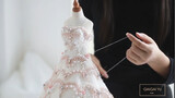 Một cô gái Hàn đã đặt chúng tôi chiếc váy cưới màu trắng hồng cỡ SD16