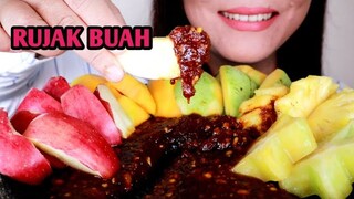 ASMR RUJAK BUAH SAMBEL KACANG MENTE SPECIAL LEBARAN | ASMR MUKBANG INDONESIA