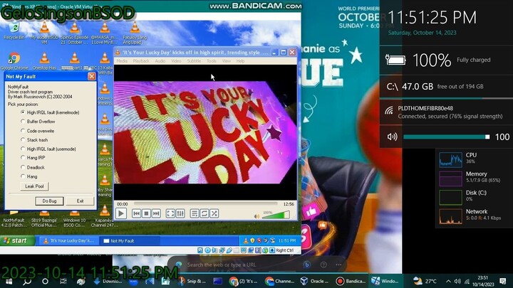 It's Your Lucky Day Opening has BSOD VM (Windows XP)